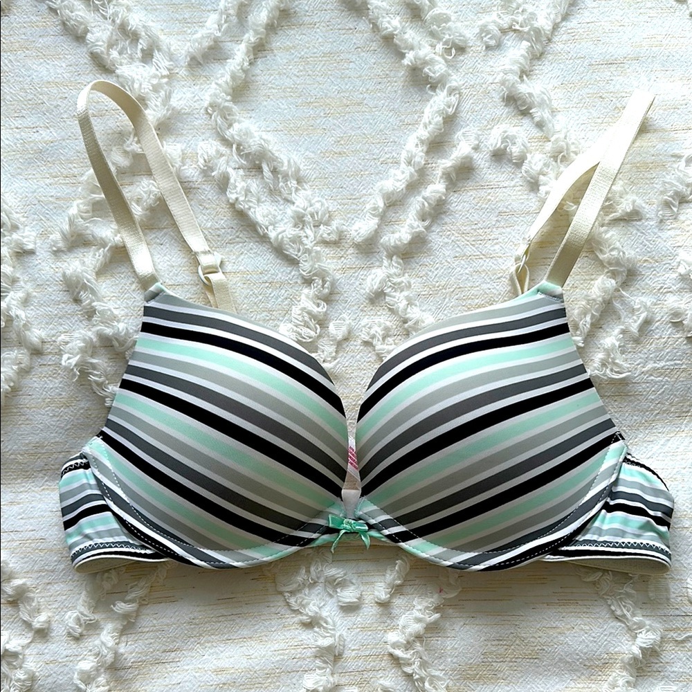 Striped Push-up Bra - Standard and Racerback adjustable strap
